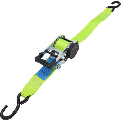Pair of Retractable Ratchet Straps 50mm Wide 3m Long - RW16
